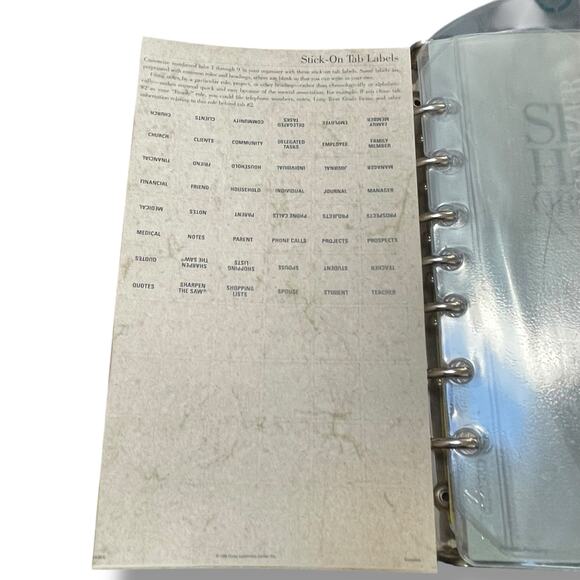 Franklin Covey 7 Habits Leather Planner Organizer Brown Binder Tabs Insert Paper - Picture 10 of 16